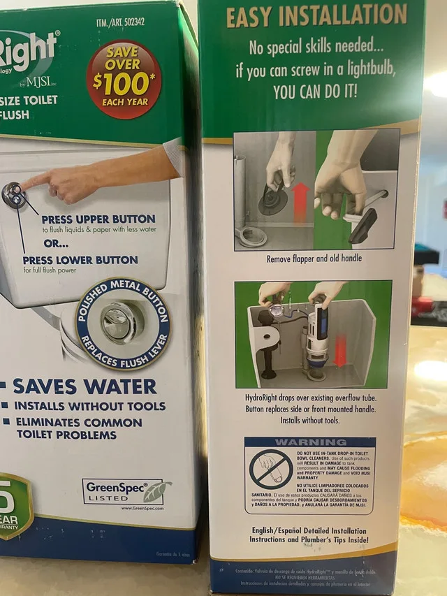 Dual flush kit by hydroright- New image indicator(3)