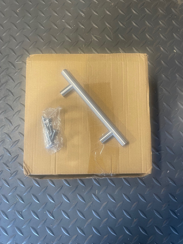 Brushed nickel kitchen cabinet drawer handles 6”