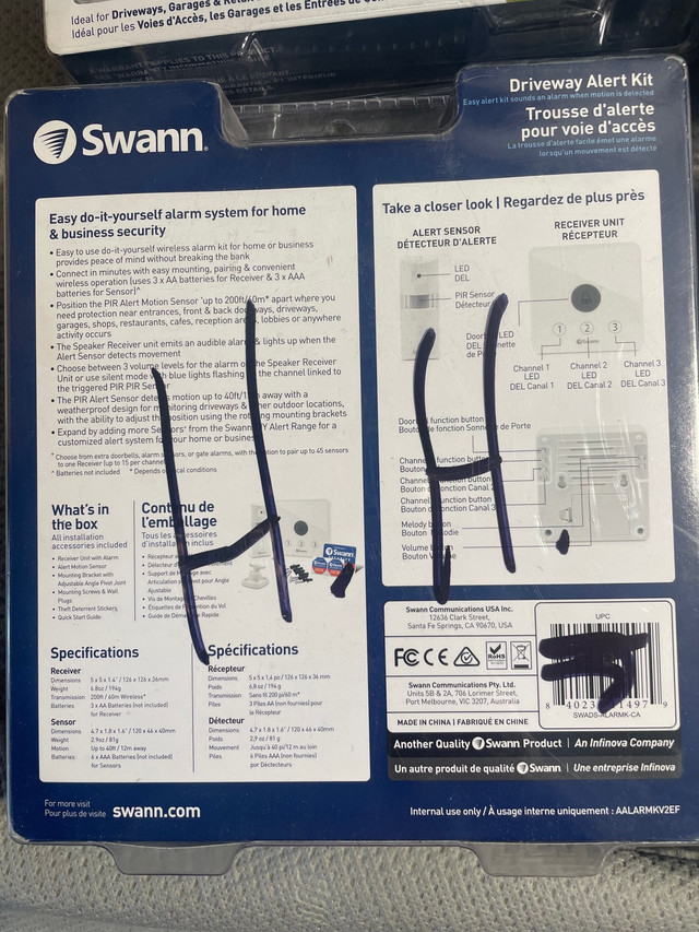 Swann driveway alert & gate alert kit - new - photo 2