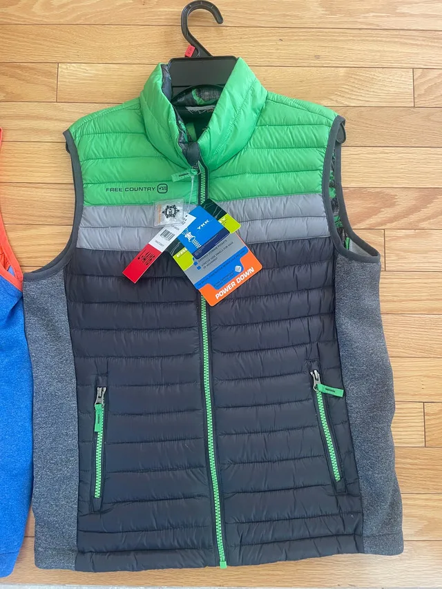New feather & down vest jacket - youth 14-16 image indicator(4)