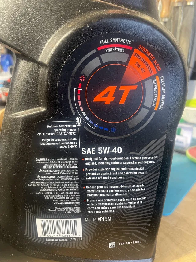 XPS 5W40 synthetic blend oil image indicator(2)