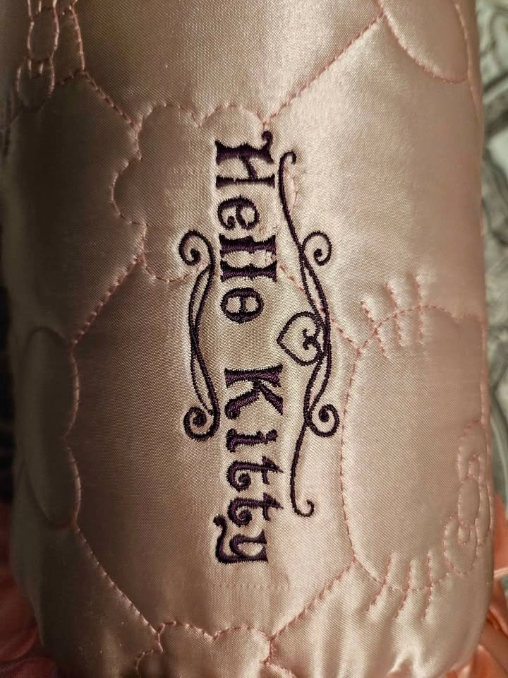 Hello Kitty Pink Embroidered Bolster Pillow - photo 2