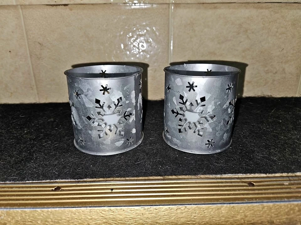 Target Snowflake Tea light Candles Winter Table Decor