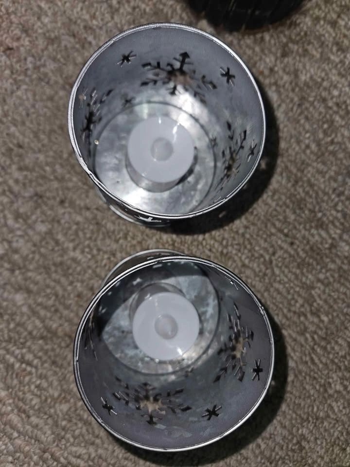 Target Snowflake Tea light Candles Winter Table Decor - photo 2