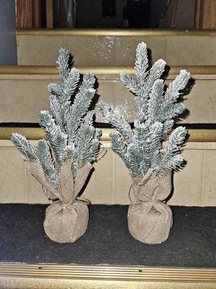 Target Snowy Winter Trees Table Decor