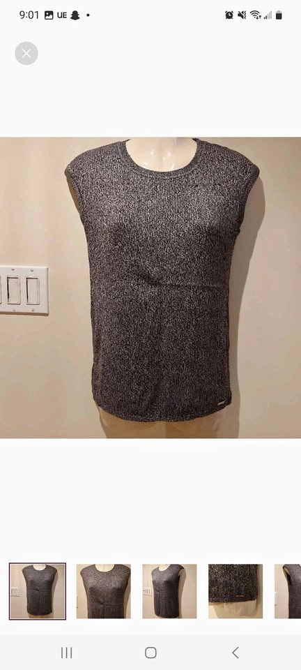 Ladies calvin Klein knitted sleeveless top size S