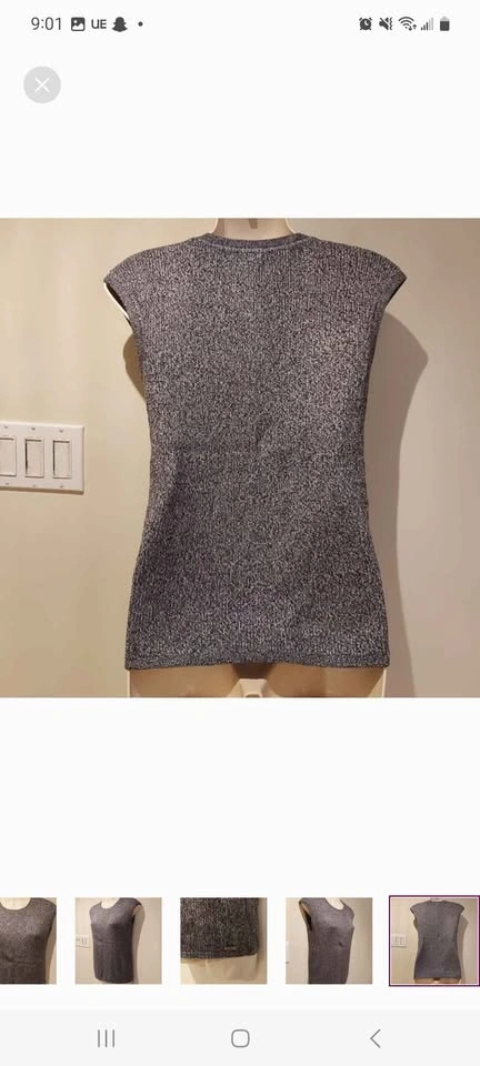 Ladies calvin Klein knitted sleeveless top size S - photo 3