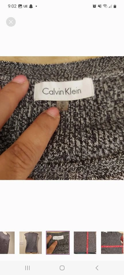 Ladies calvin Klein knitted sleeveless top size S - photo 4