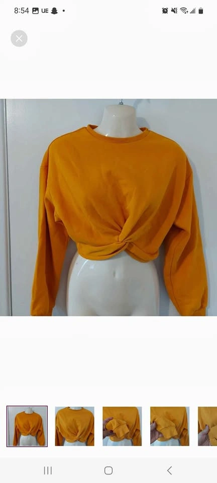 Ladies long-sleeve crop sweater size XS