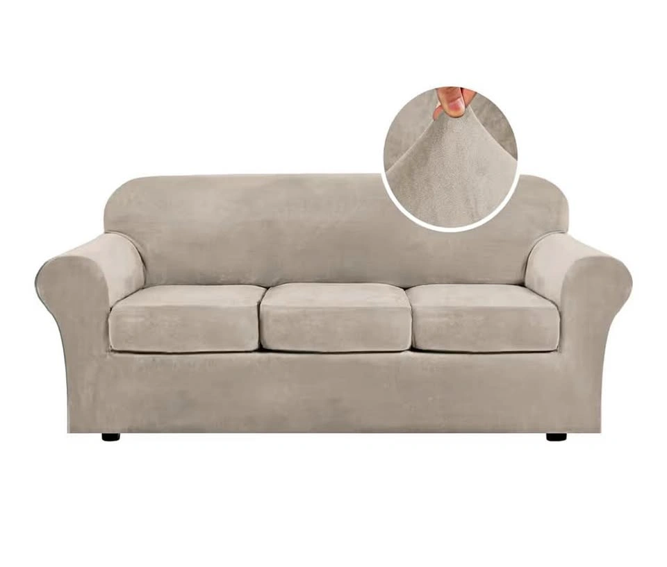 H.VERSAILTEX 4 Pieces Thick Velvet Sofa Covers