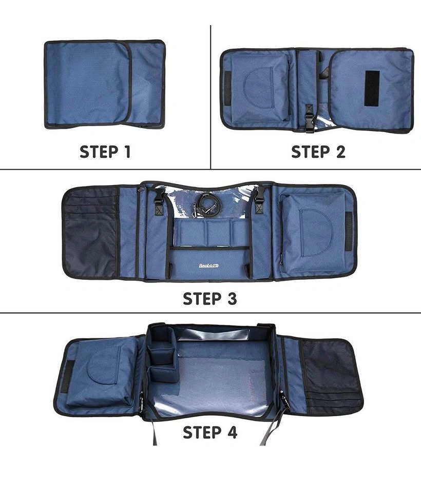 Kids travel desk foldable with multiple storage - photo 3