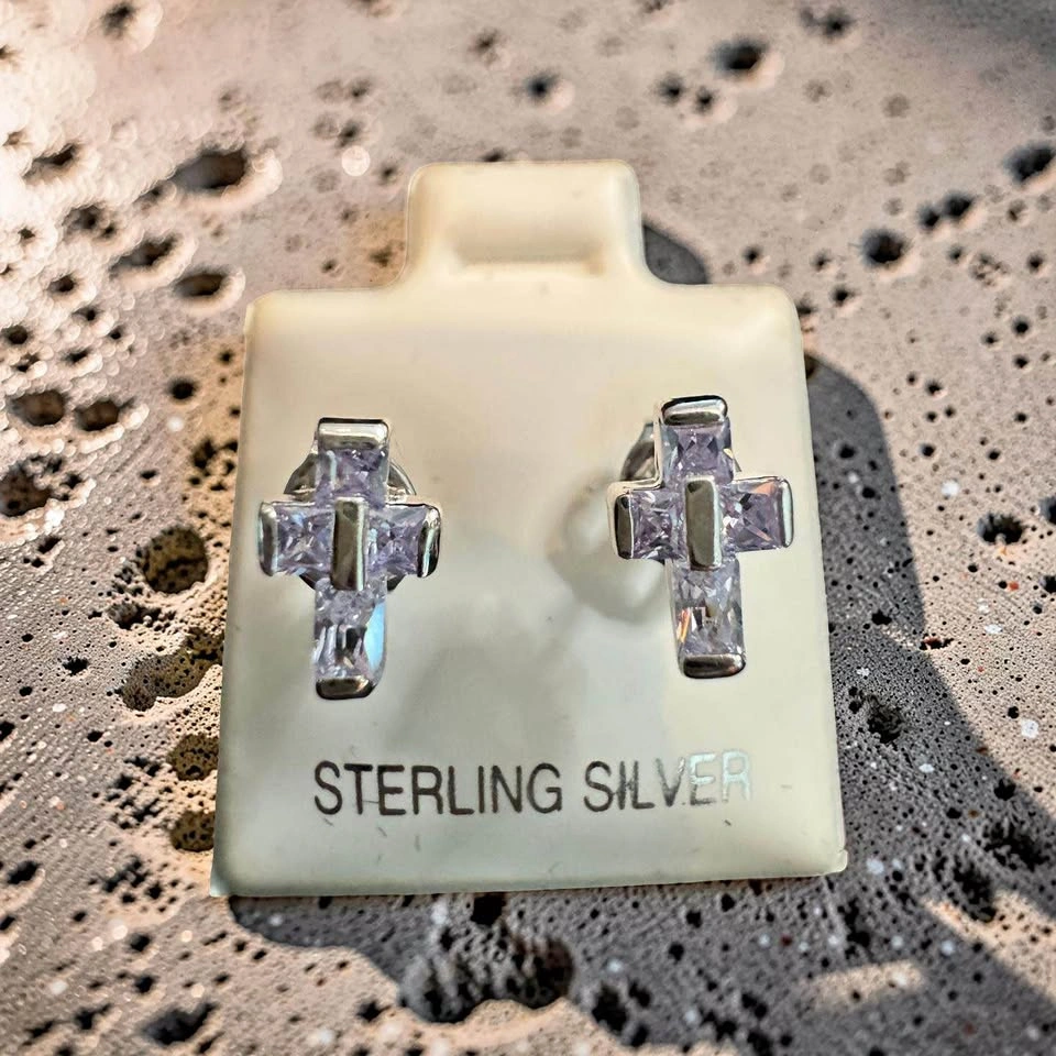 Sterling Silver Cross earrings