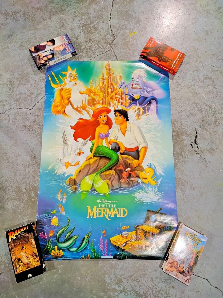 Vintage Rare 1989 Little Mermaid Error Poster