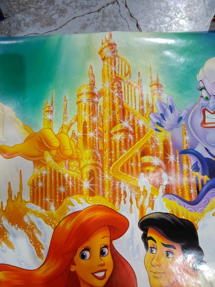 Vintage Rare 1989 Little Mermaid Error Poster - photo 2