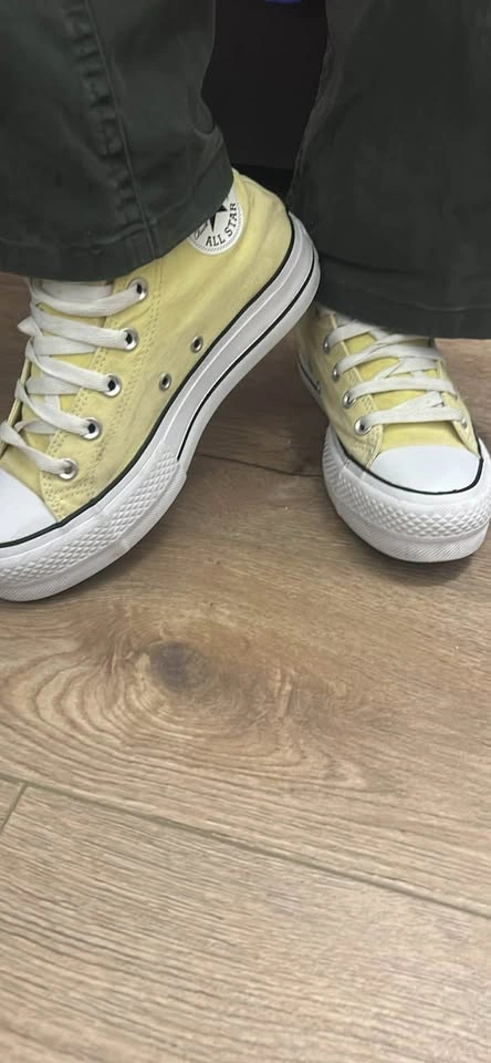 Converse Yellow Platform Chuck Taylor All Star High Tops - photo 3