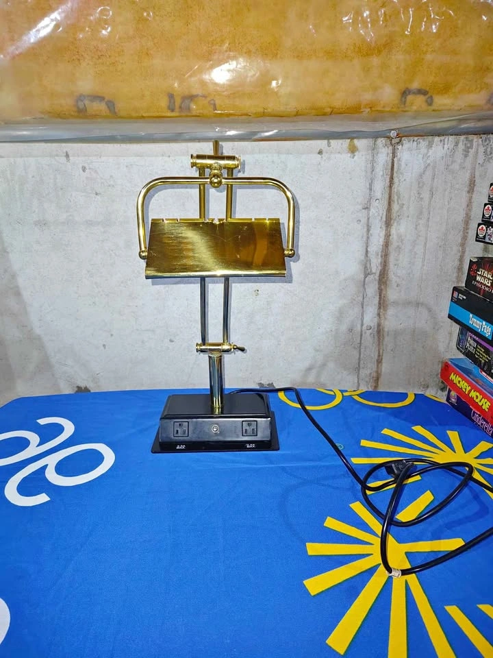 Vintage 90's Solid Brass Desktop Lamp