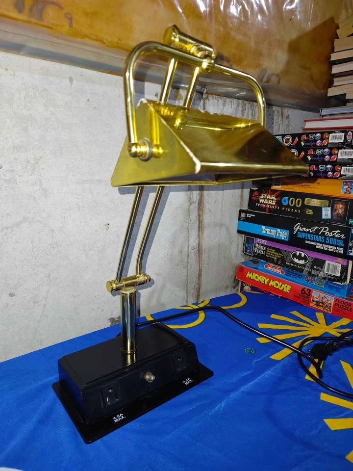 Vintage 90's Solid Brass Desktop Lamp - photo 4