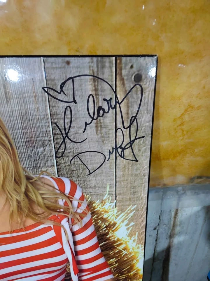 Vintage Rare 2003 Hilary Duff Laminated Wooden Poster - photo 2