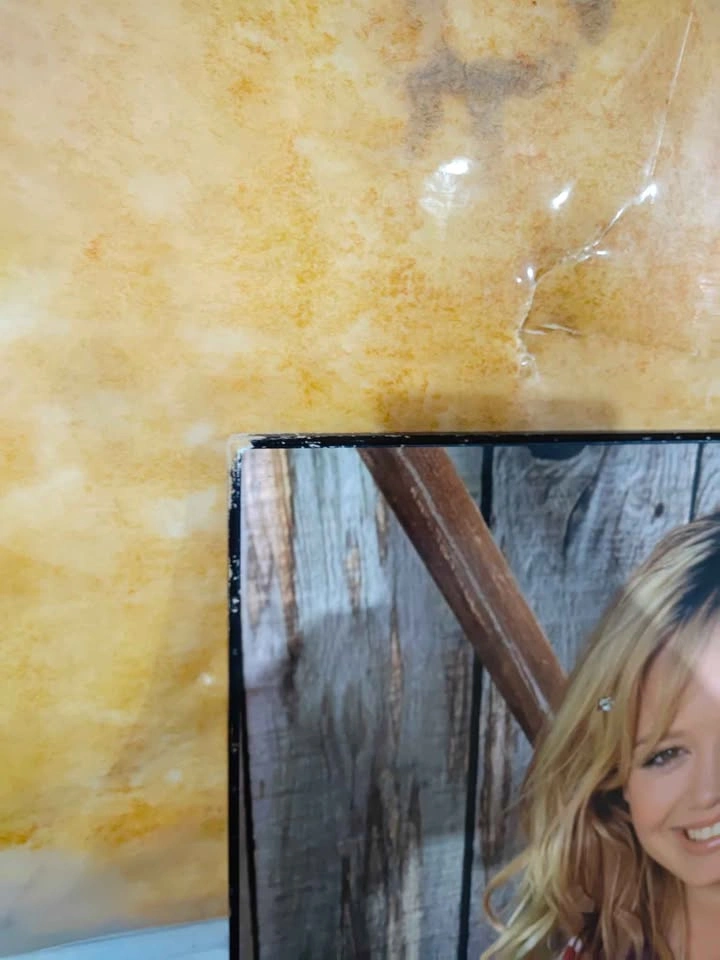 Vintage Rare 2003 Hilary Duff Laminated Wooden Poster - photo 4