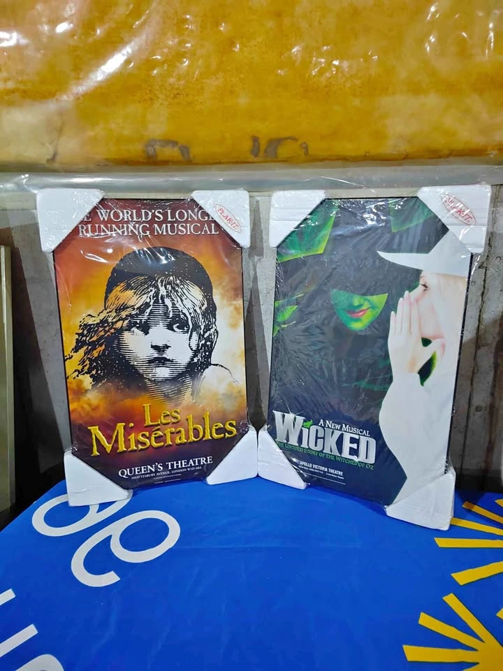 Wicked & Les Miserables Musical Posters x2