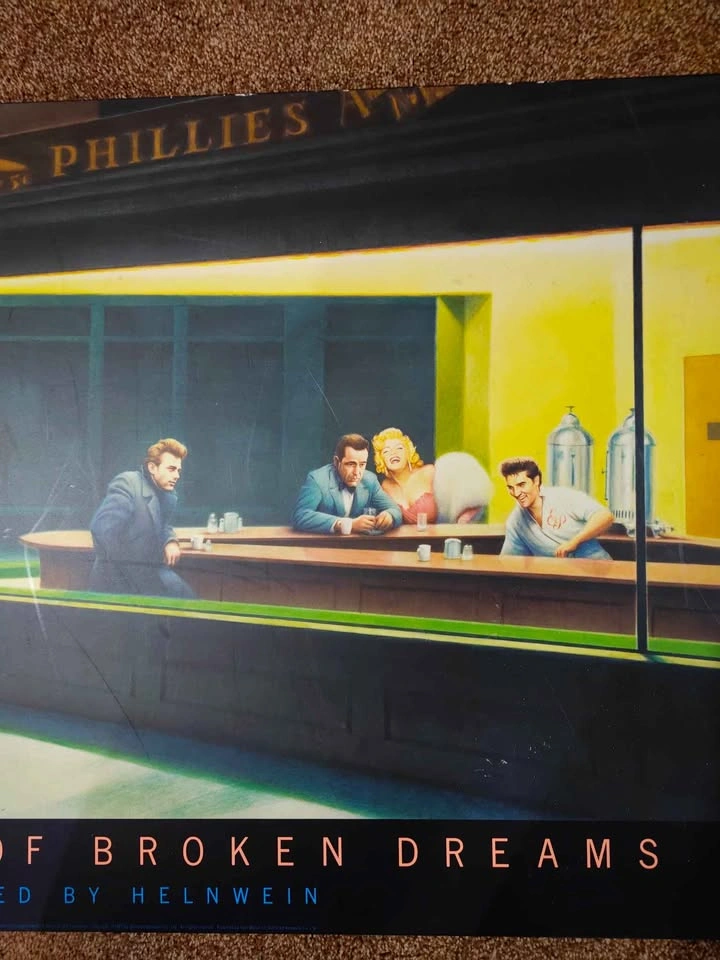 Vintage 1987 Boulevard Of Broken Dreams Laminated Wooden Poster - photo 2