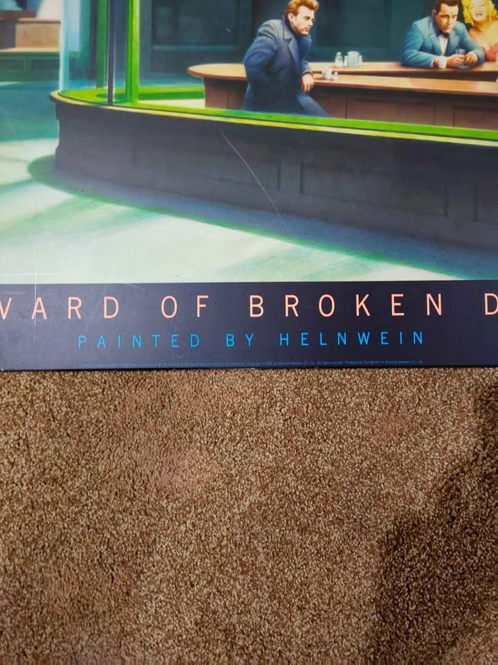 Vintage 1987 Boulevard Of Broken Dreams Laminated Wooden Poster - photo 4