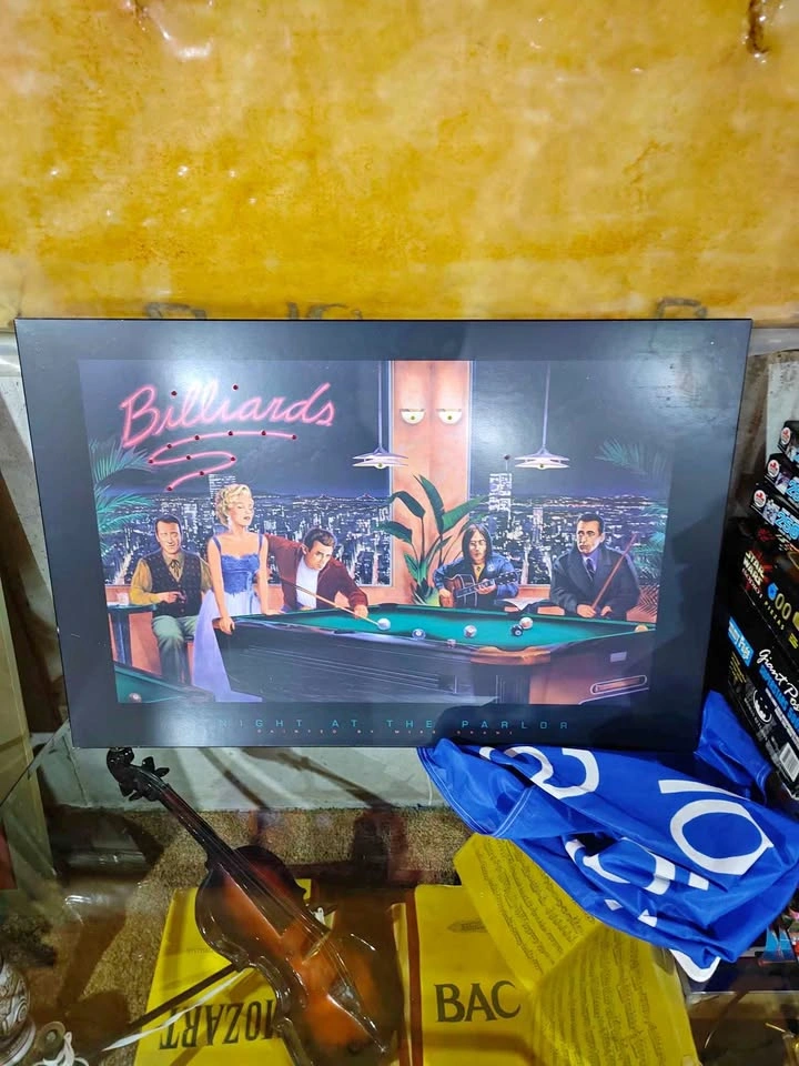 Vintage 1993 Billiards Night At the Parlor Poster