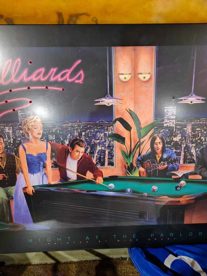 Vintage 1993 Billiards Night At the Parlor Poster - photo 4