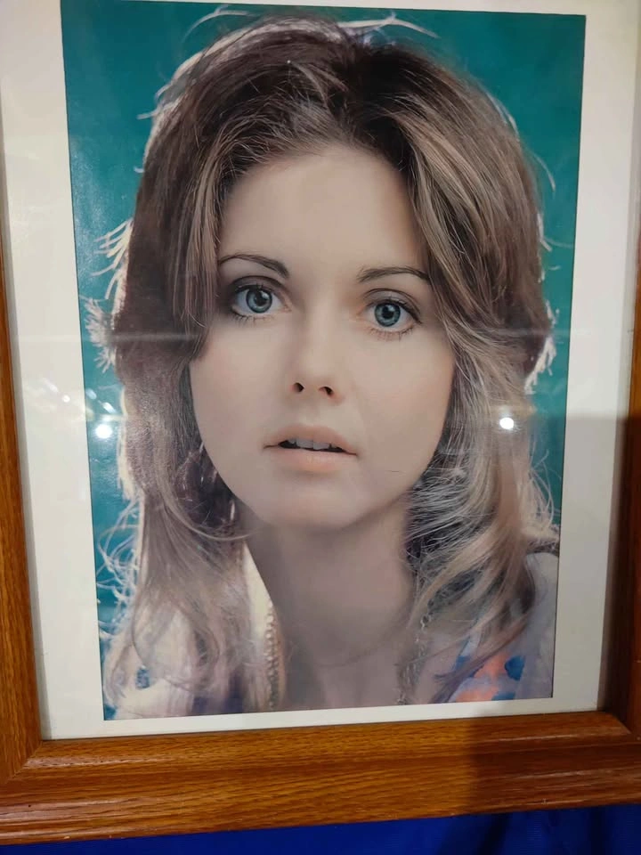 Vintage 80's Olivia Newton John Framed Portrait - photo 2
