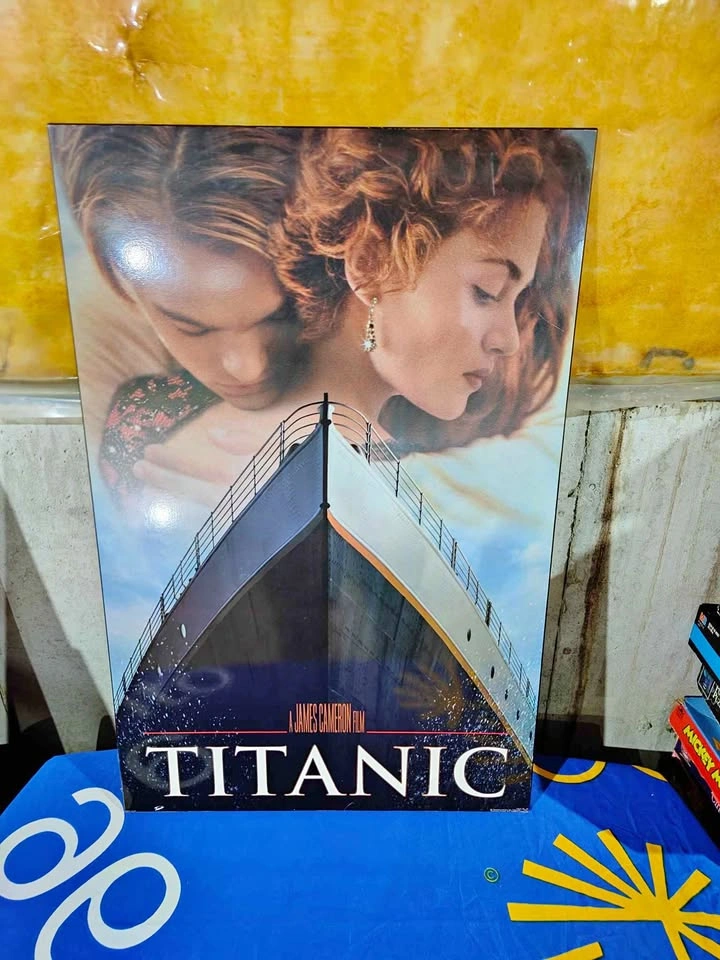 Vintage 1998 Titanic Laminated Wooden Promo Poster