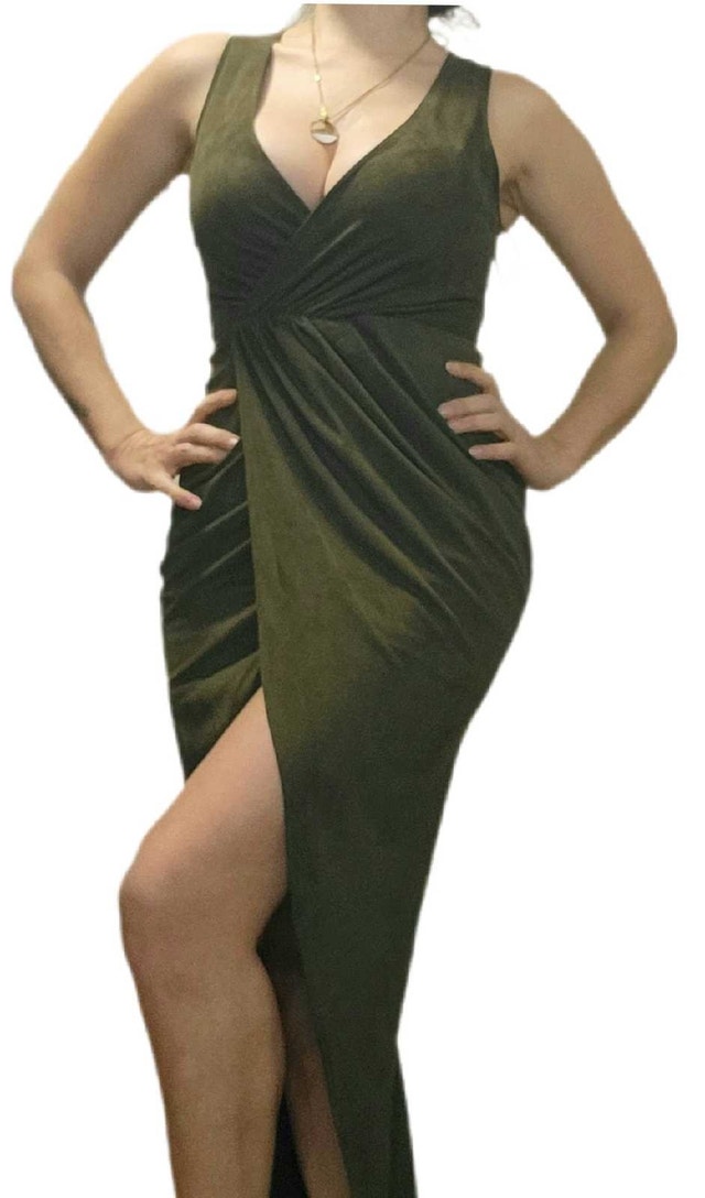 Army Green Long Dress for Women. - photo 4