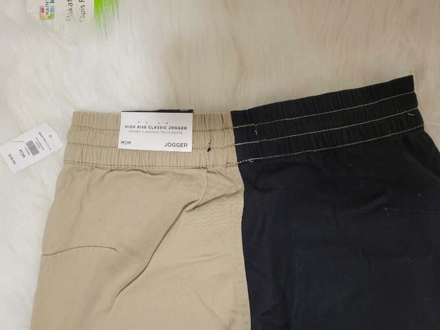 High Rise Women's Joggers - Blue Notes Beige - Size M - photo 2