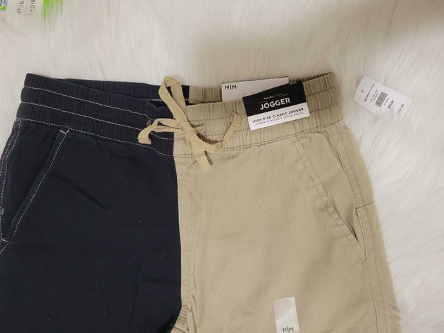 High Rise Women's Joggers - Blue Notes Beige - Size M - photo 3