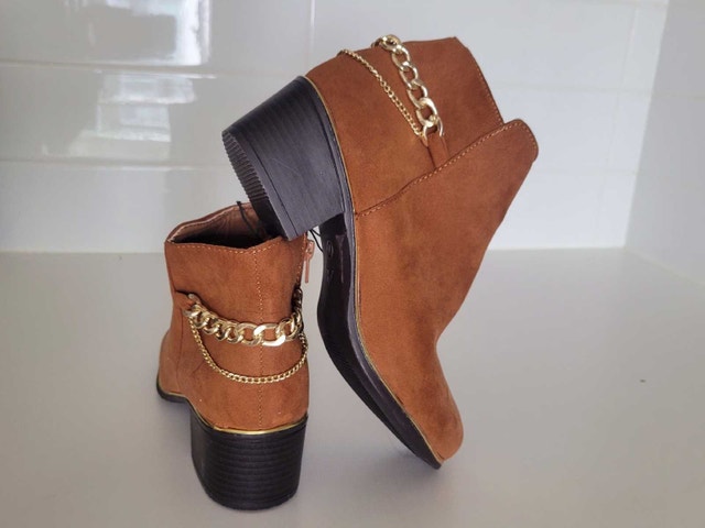 Ardene Women's Ankle Boots - Tobacco, Size 7 - photo 5