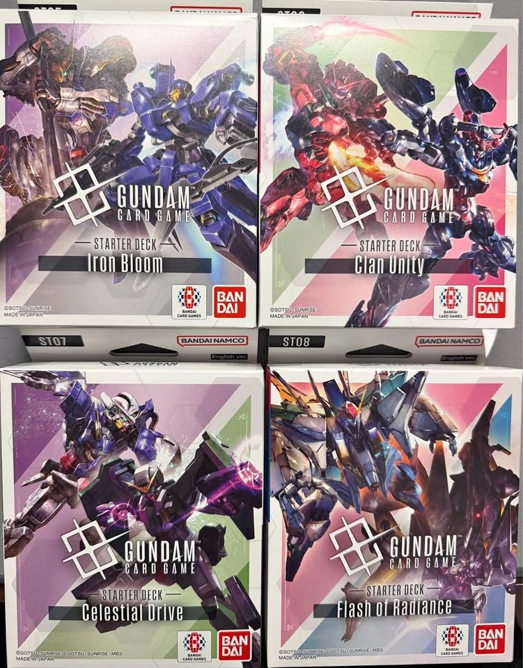 Gundam TCG Cards - Sealed starter decks ST05, ST06, ST07, ST08