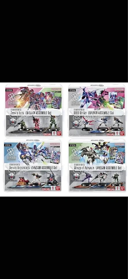 Gundam Starter Deck and Assemble Kit Bundle (ST01A–ST04A) sealed