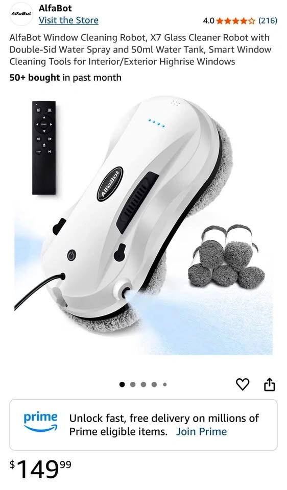 New in box Alfabot X7 window cleaning robot