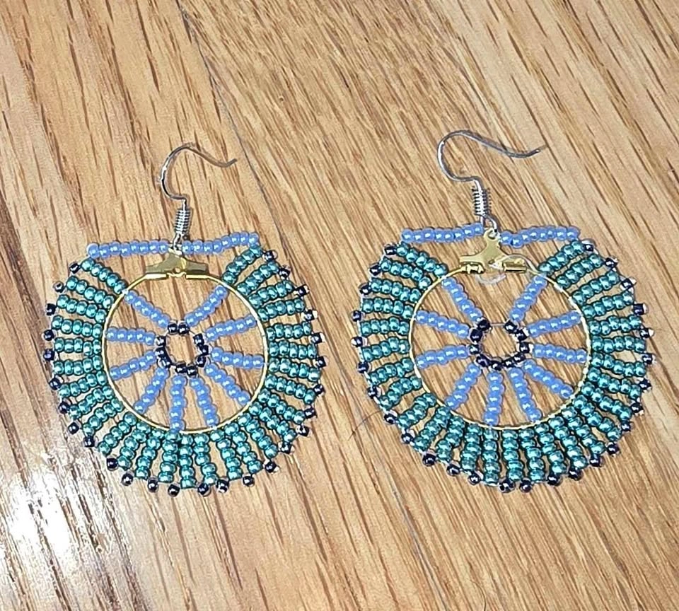 Beaded Hoop Earrings