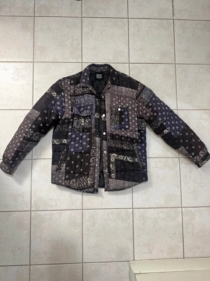 Men's Brown Bandana Jacket - Urban Outfitters - Size L