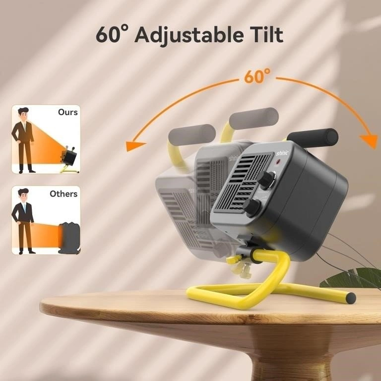 Portable Space Heater with Thermostat - Adjustable Head - New! - photo 3