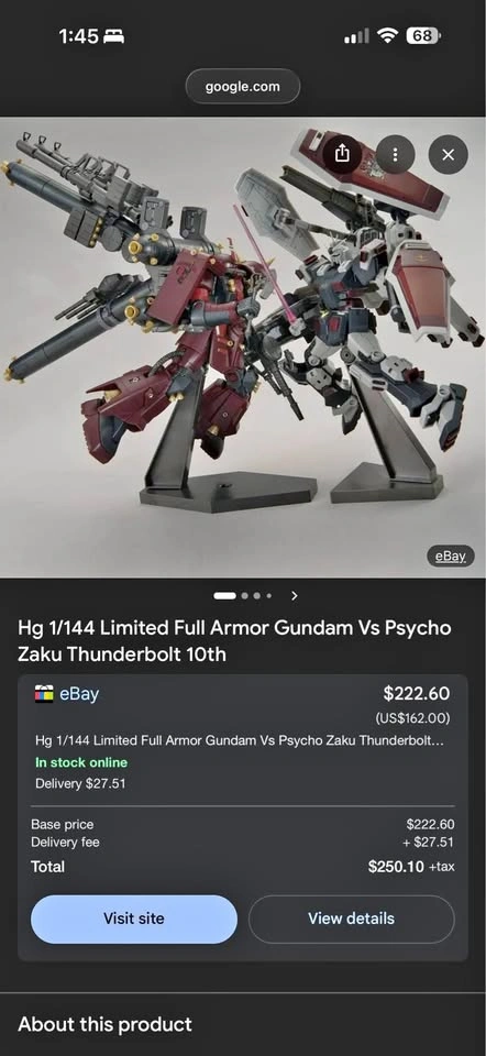 HG 1/144 Full Armor Gundam vs Psycho Zaku Set (Anniversary Ver.)