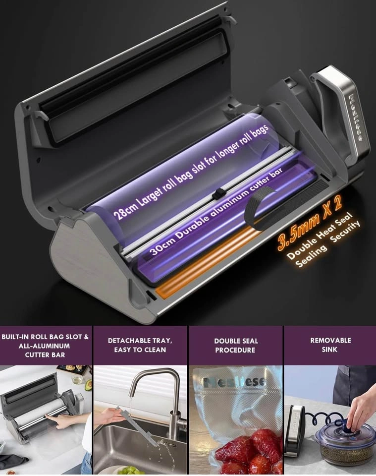 New in box Mesliese vacuum sealer machine with 4 rolls and 10 ba - photo 5