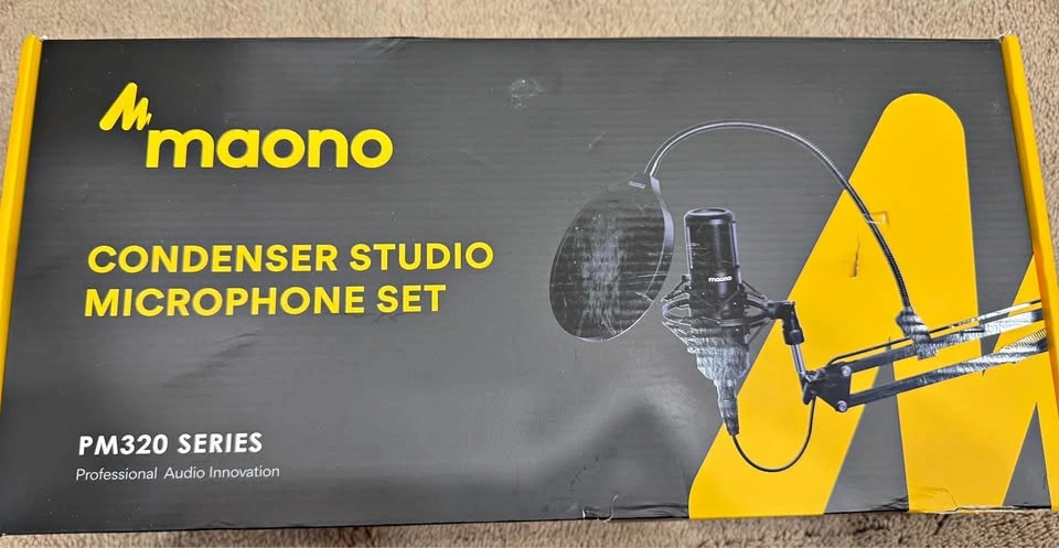 New in box Maono PM320 condenser studio microphone set
