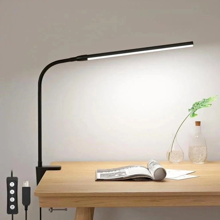 LED Clamp Lamp - Dimmable USB Gooseneck Light
