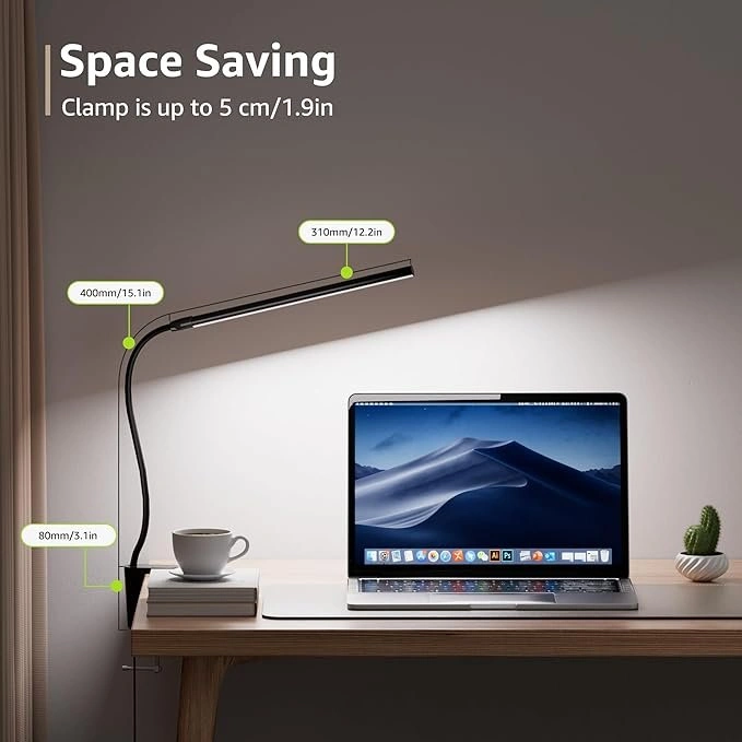 LED Clamp Lamp - Dimmable USB Gooseneck Light - photo 3