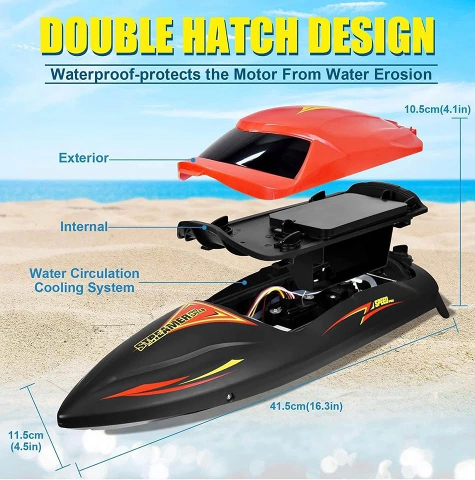 New in Box Hosim Brushless RC Boat - Red - photo 2