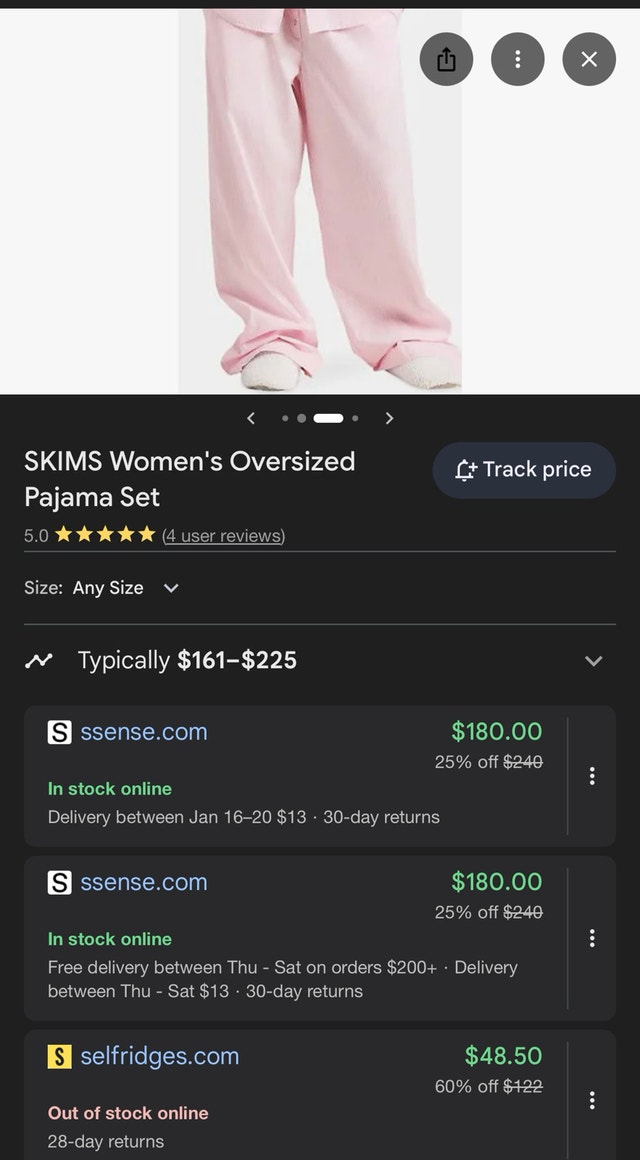 SKIMS Cotton Poplin Oversized Pyjama Set - BNWT