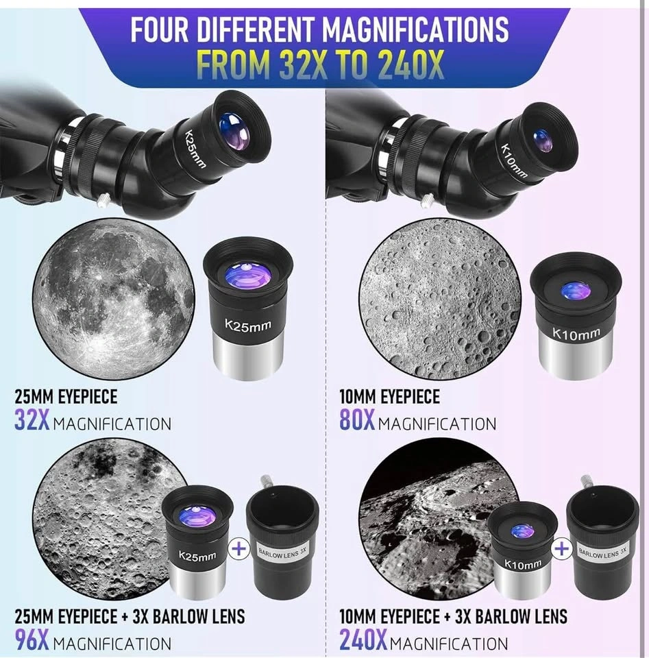 New in Box Meezaa 90mm Refractor Telescope - photo 3