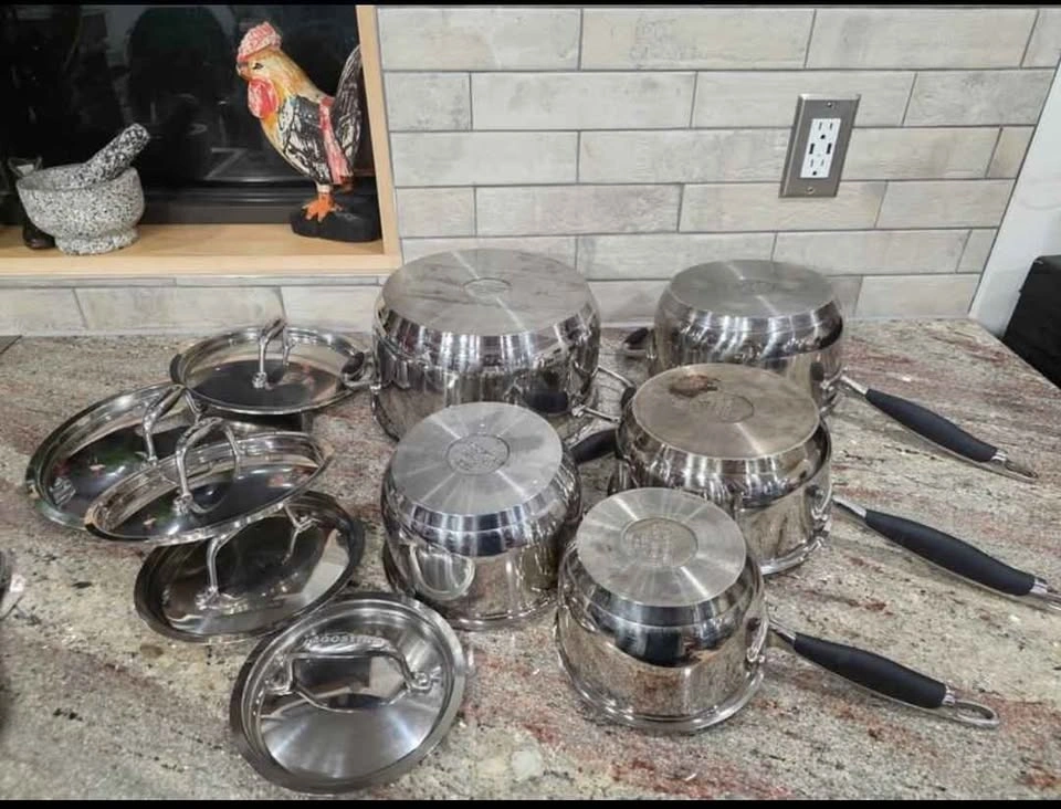 Lagostina Stainless Steel Pot Set For Sale - photo 3