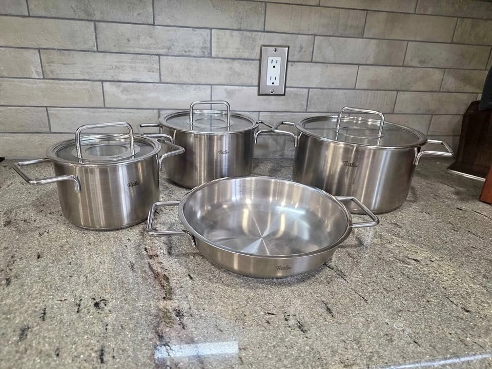 Fissler Pure Collection Stainless Steel Cookware Set, 7-piece